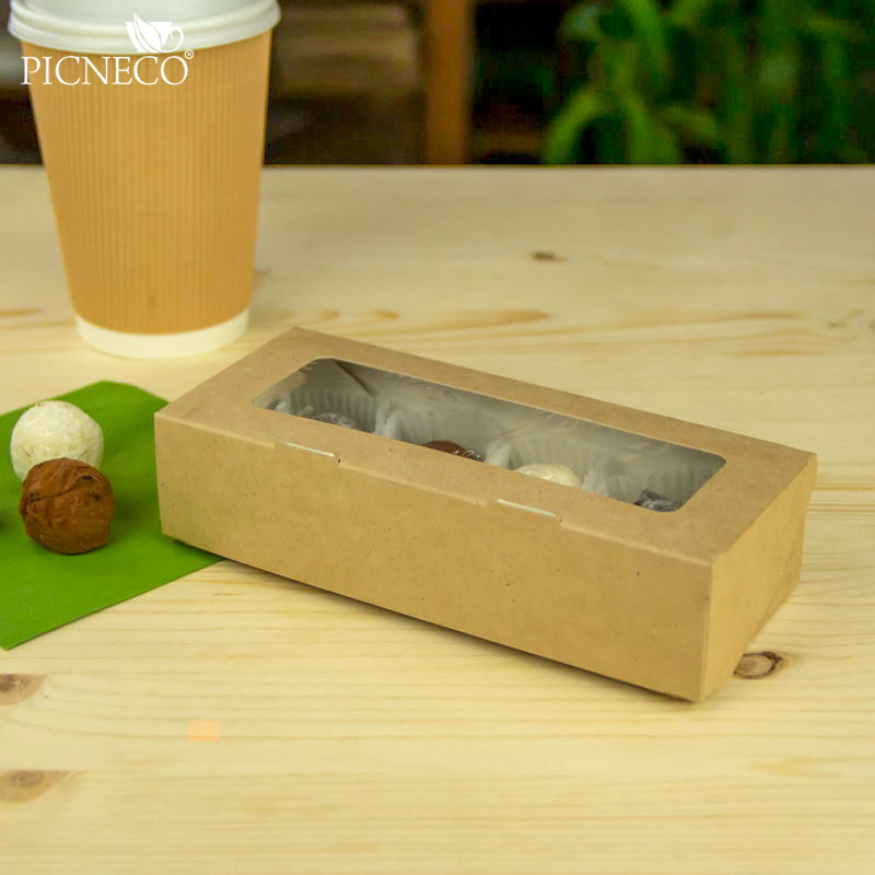 товар Контейнер бумажный, совмещенная крышка, 500 мл, 170*70*40 мм, крафт BK025