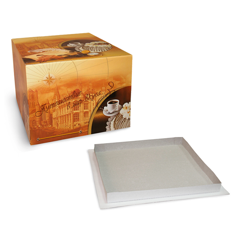 товар Коробка для торта, 420*420 мм, дно, белая BK390