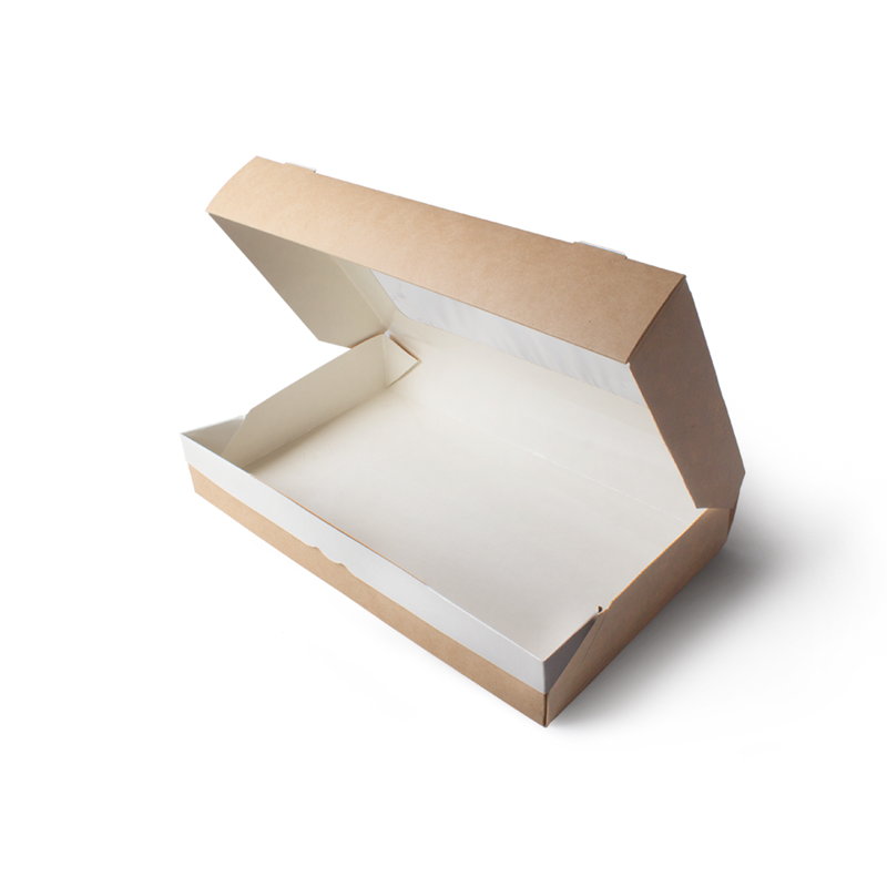 товар Контейнер бумажный, совмещенная крышка, 1400 мл, 250*150*40 мм, крафт BK029