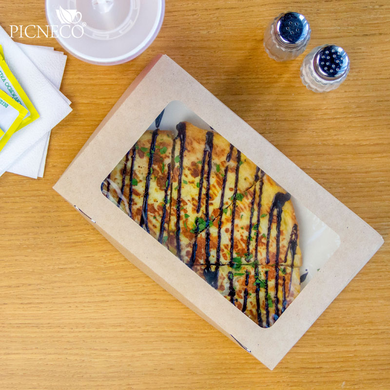 товар Контейнер бумажный, совмещенная крышка, 1400 мл, 250*150*40 мм, крафт BK029