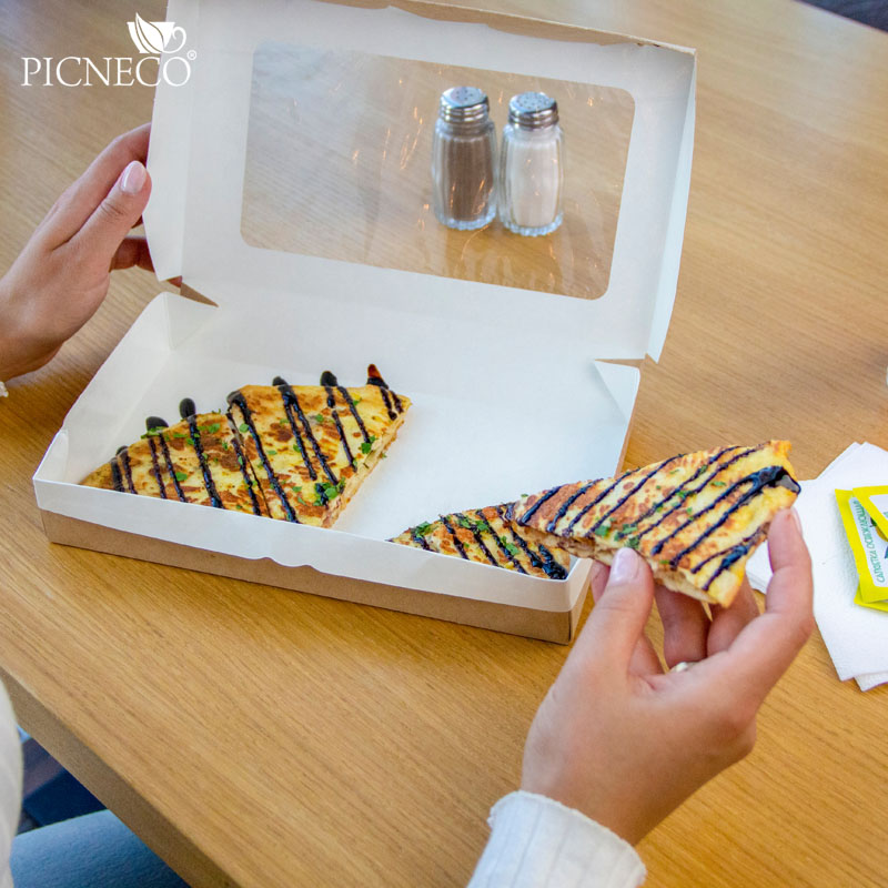 товар Контейнер бумажный, совмещенная крышка, 1400 мл, 250*150*40 мм, крафт BK029