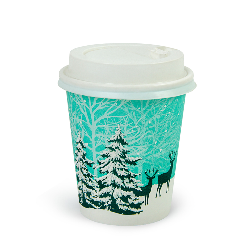 товар Стакан однослойный бумажный 250 мл "Олени" [под заказ] STB020Ol