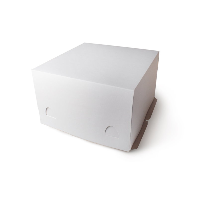 Коробка для торта, белая, 300*300*190 мм