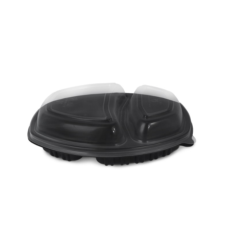 товар Ланчбокс 2-х секционный PP, черный, 257*202*37 мм, 800 мл, серия СпК-257-2 PLB2572