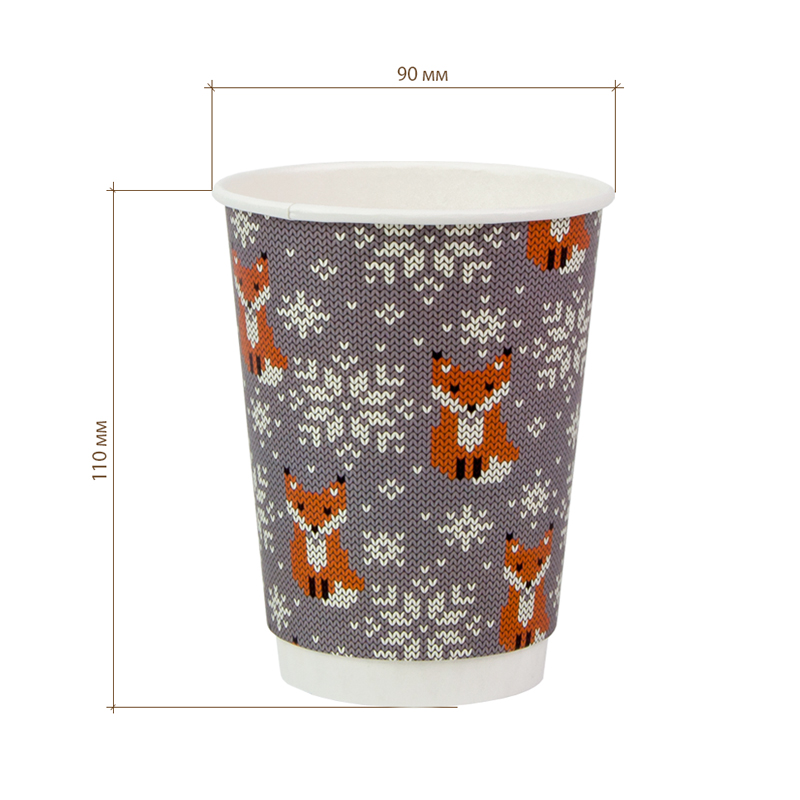 товар Стакан Лисичка, двухслойный, 350 мл (макс. 400 мл) софт тач STD325Lst