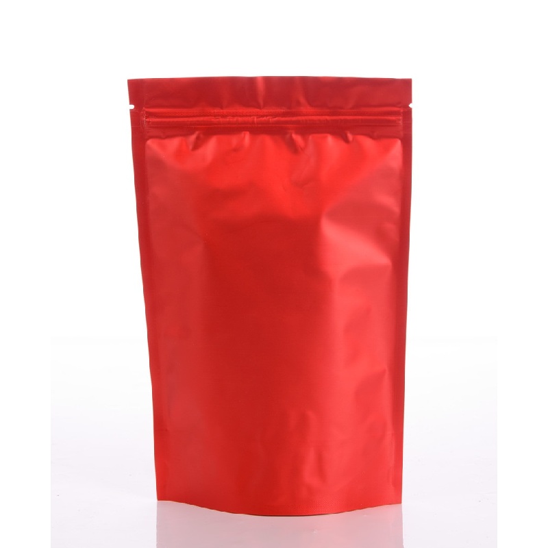 товар Дой-пак металлизированный пакет 135*200 мм, красный матовый, зип-лок замок ZIP1431