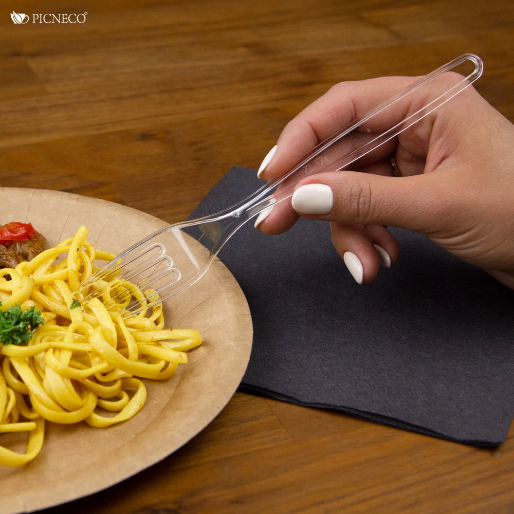 товар Прозрачная пластиковая вилка ПРЕМИУМ, 180 мм SPP202