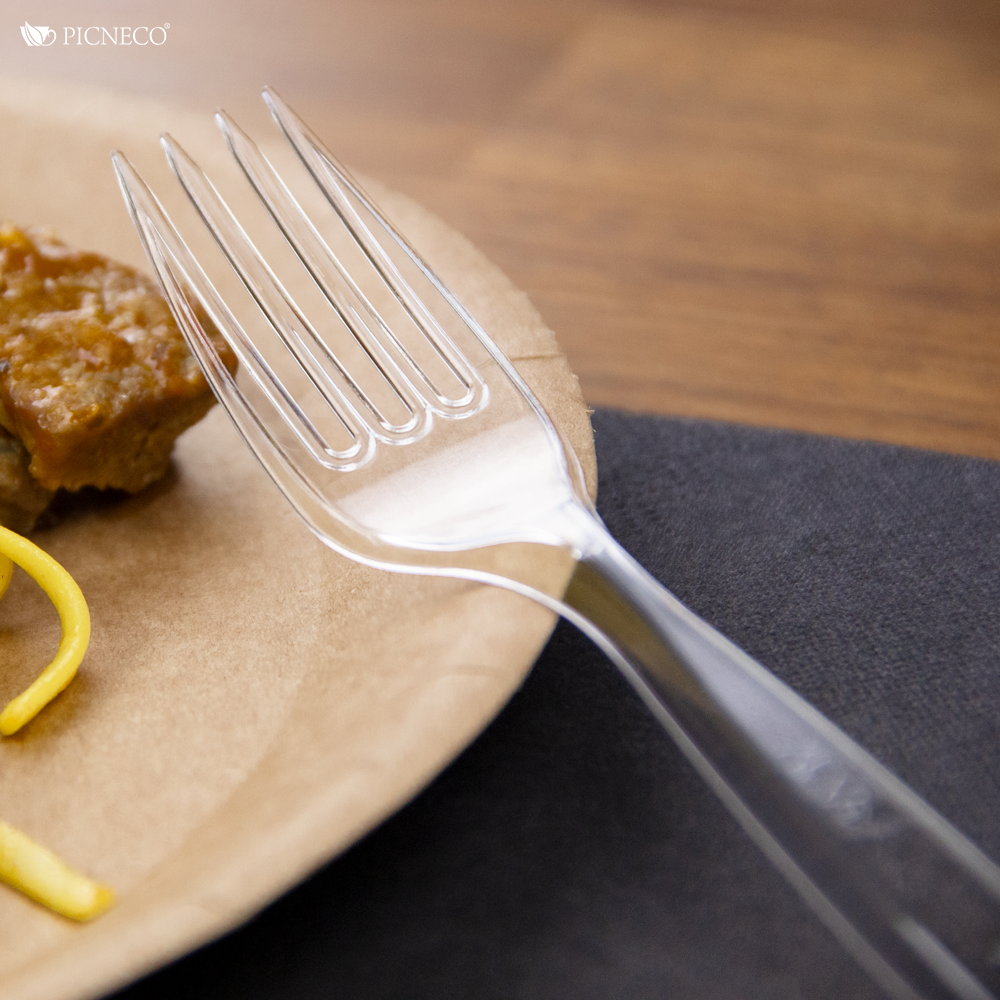 товар Прозрачная пластиковая вилка ПРЕМИУМ, 180 мм SPP202