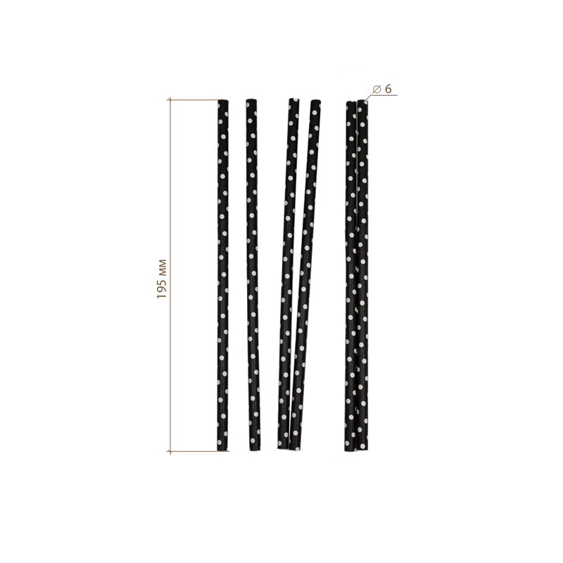 товар Бумажные трубочки "Ив Сен-Лоран", 195*6 мм, 25 шт. TB017