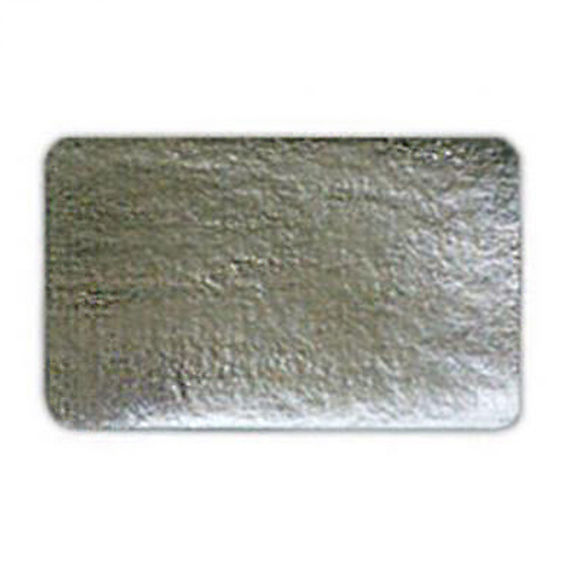 Подложка для торта прямоугольная картонная, серебро, 14*25 см