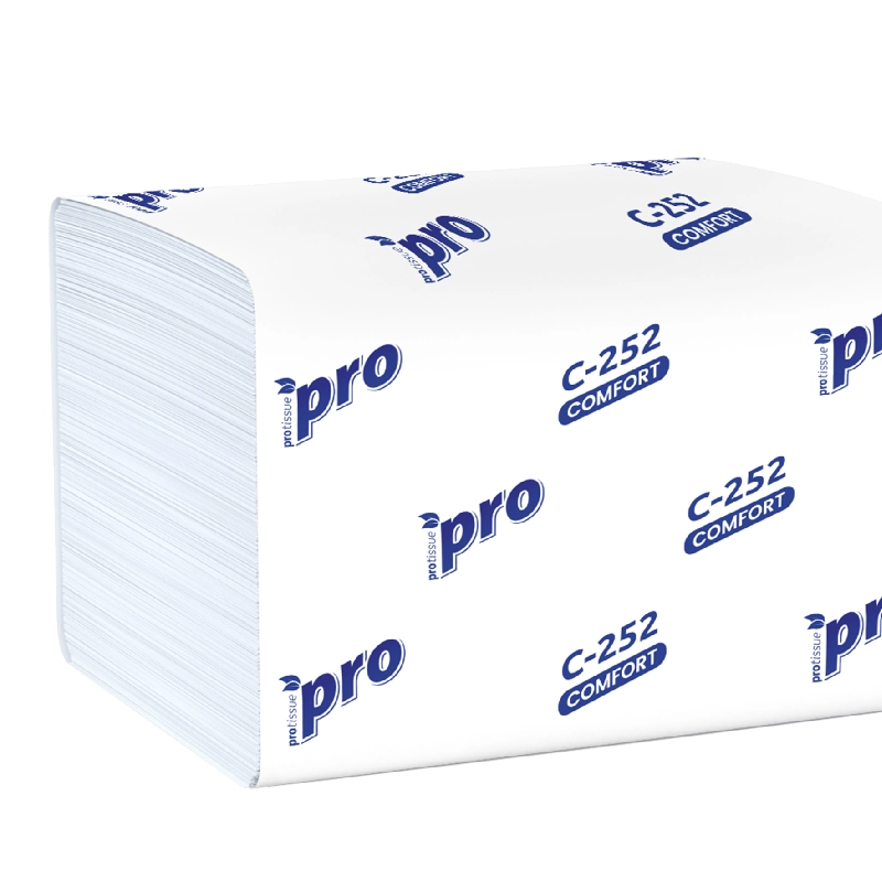 Салфетки бумажные (N4), 1-слой, 210*160 мм, 200 листов, V-сложение, серия С252
