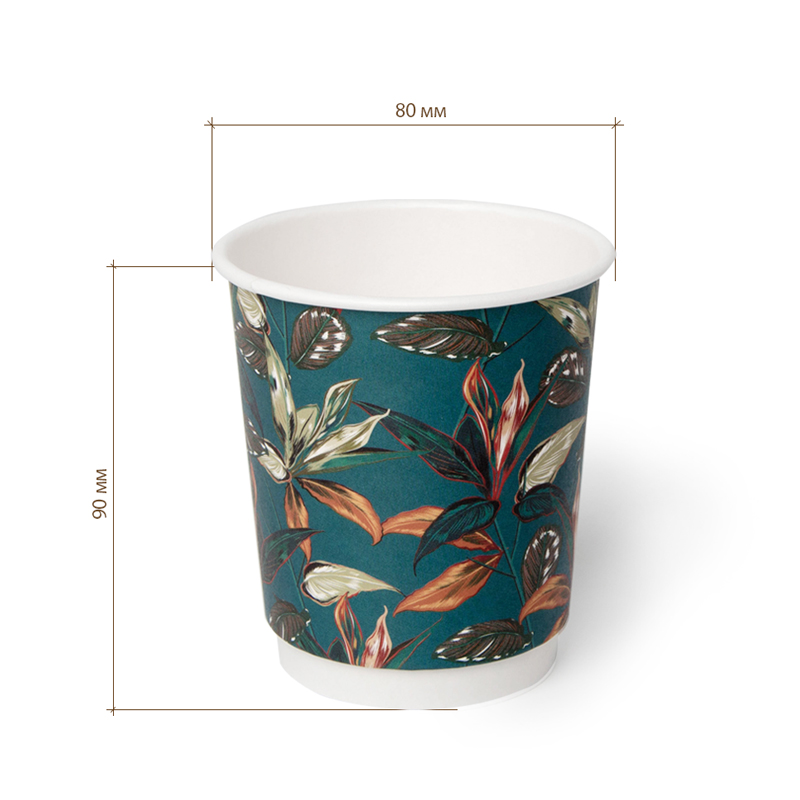 товар Бумажный стакан с рисунком "Бали" 250 мл, двухслойный STD225Ba