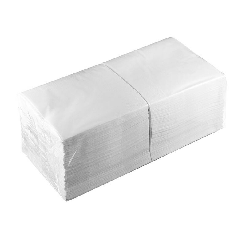 Салфетка бумажная двухслойная 24x24 см, белая