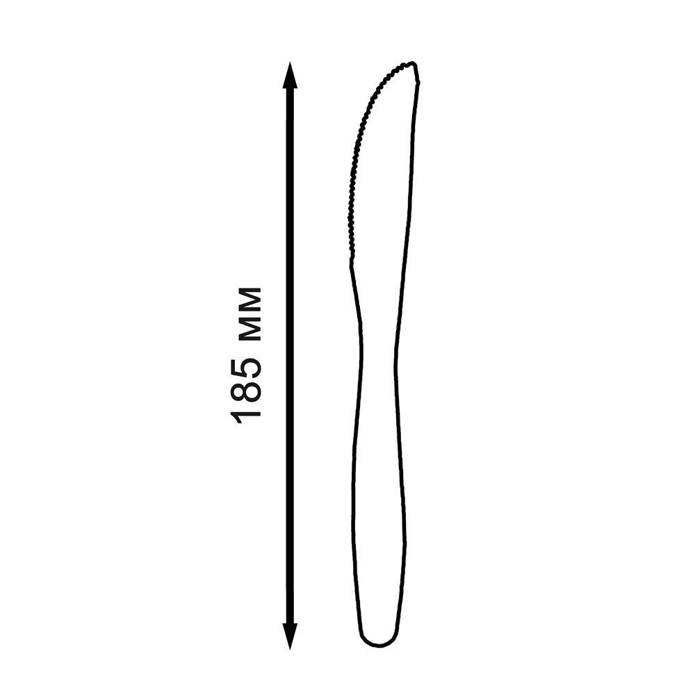 товар Нож из кукурузного крахмала, 185 мм, белый SP003B