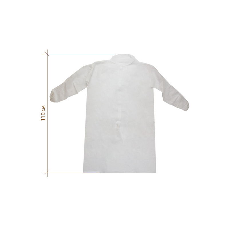 товар Халат нетканный на липучках, XL, белый V8-0040