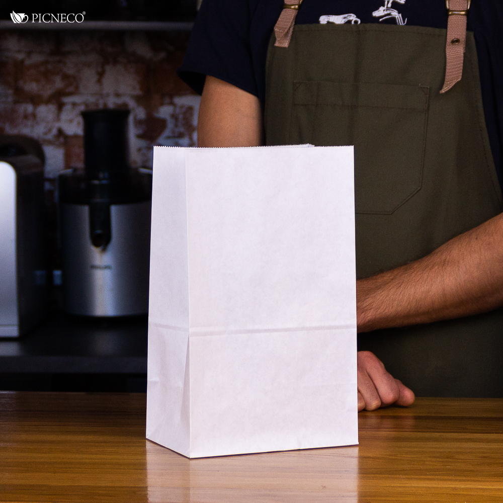 товар Бумажный пакет с прямоугольным дном, 180*120*290 мм, 65 г/м, белый BPD018