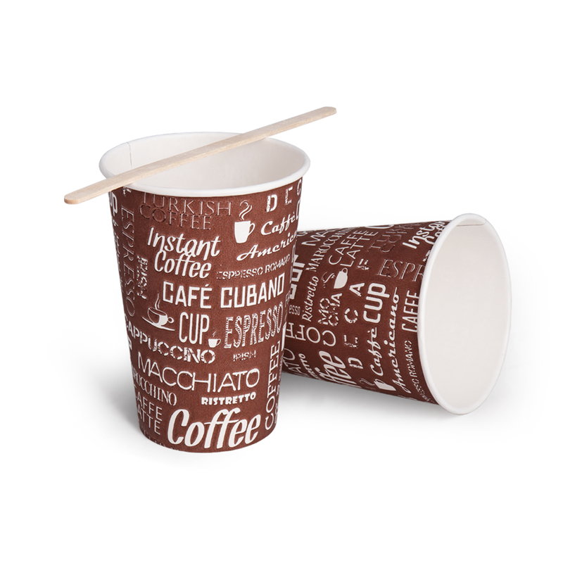 товар Однослойный бумажный стакан 200 мл брауни STBR021