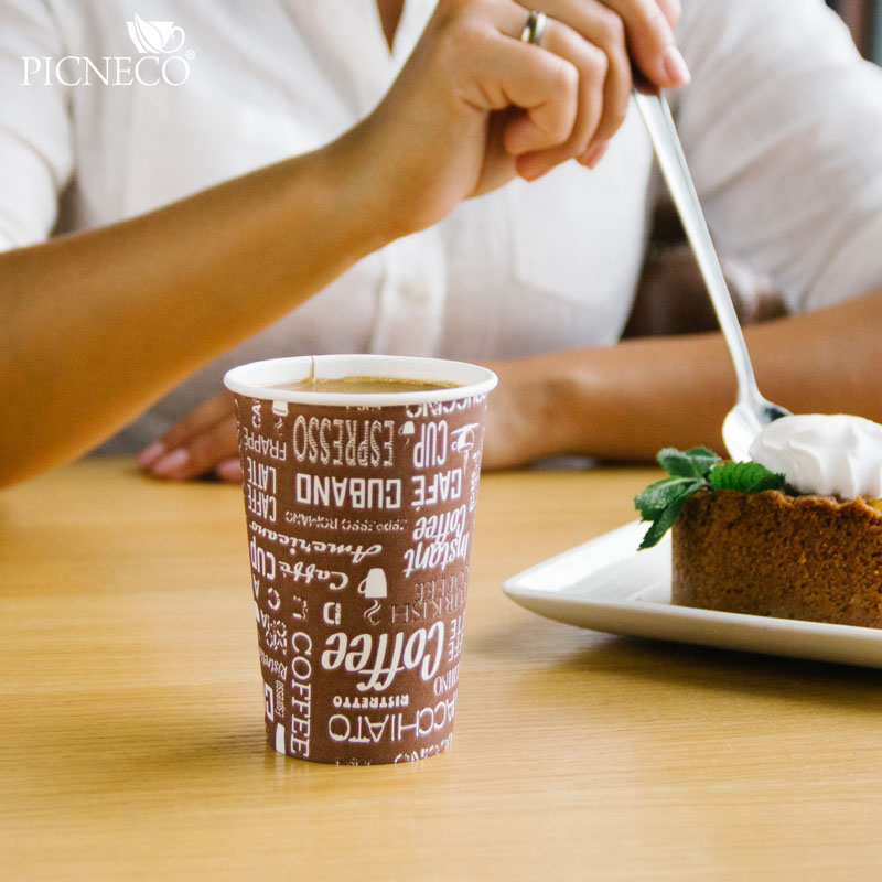 товар Однослойный бумажный стакан 200 мл брауни STBR021