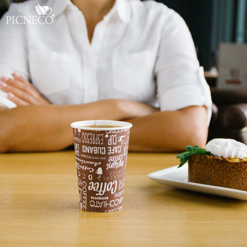 товар Однослойный бумажный стакан 200 мл брауни STBR021