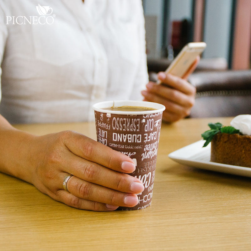 товар Однослойный бумажный стакан 200 мл брауни STBR021