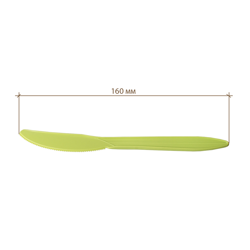 Одноразовый нож зеленый малый, 160 мм