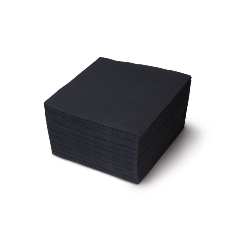 Бумажные салфетки "Папирус", черные, 2-слойные, 330*330 мм