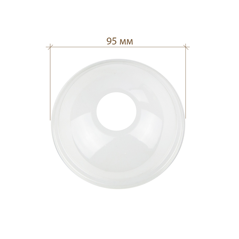 товар Крышка прозрачная купольная c отверстием 95 мм KRP110
