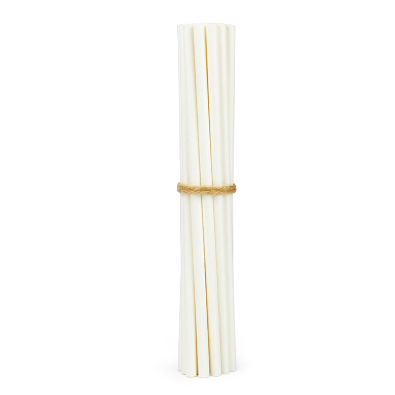 Трубочки для коктейлей в бумажной индивидуальной упаковке «Белоснежная», 195*6 мм