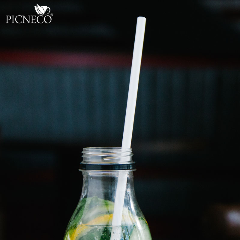 товар Трубочки для коктейлей в бумажной индивидуальной упаковке "Белоснежная" 195*6 мм TB029W