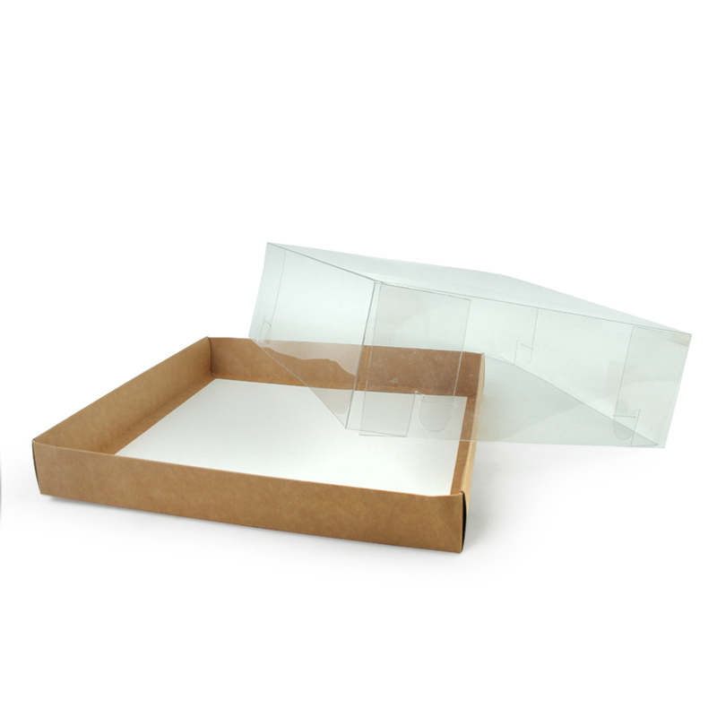 товар Коробка под торт с окном крафт, 270*270*40 мм, дно BK404