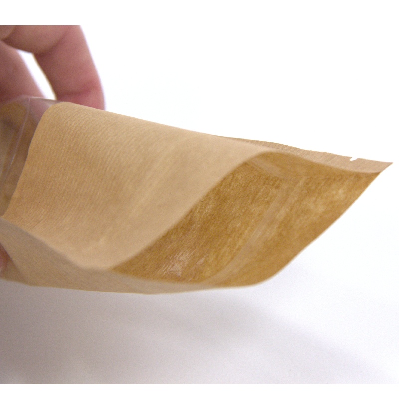 товар Дой-пак пакет, с окном 40мм,150*240 мм, полосатый крафт ZIP1209