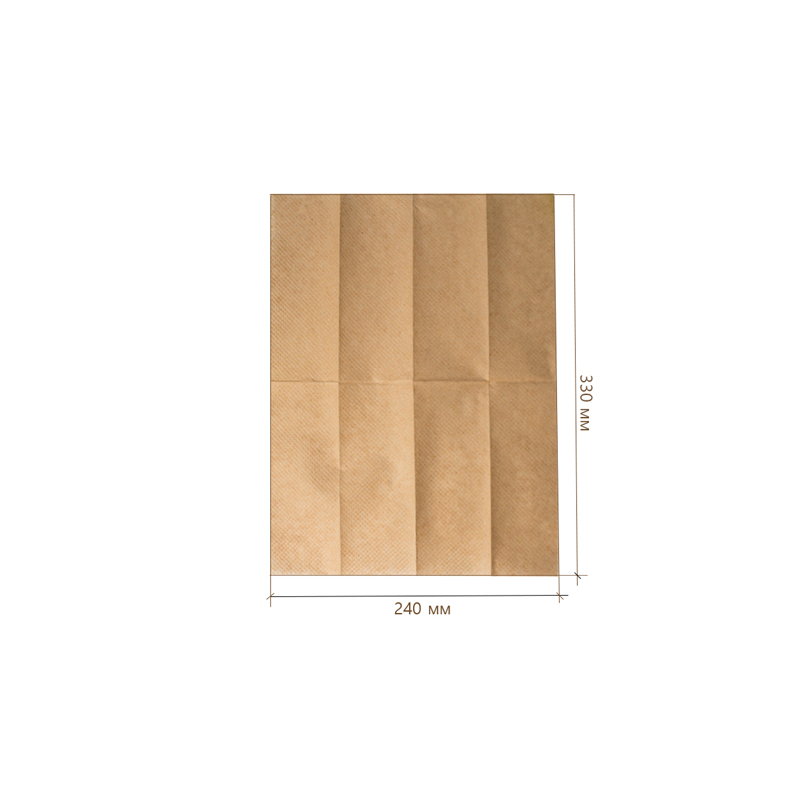 товар Бумажные салфетки, крафт, 1-слойные, 1/8 сложения, 330*240 мм SL3324Kr