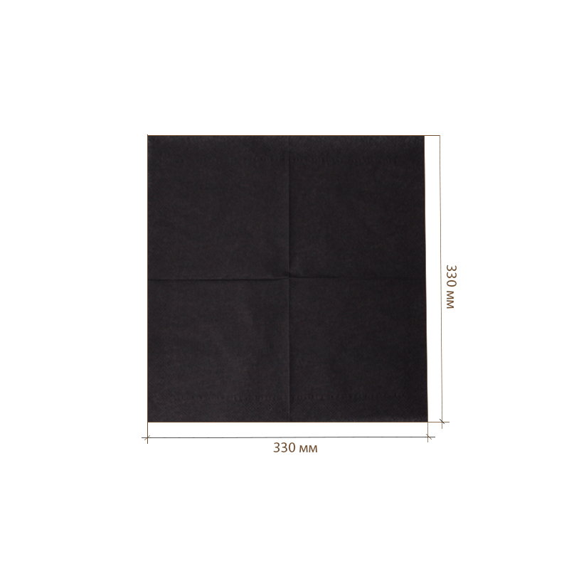 товар Бумажные салфетки "Gratias" черные, 1-слойные, 330*330 мм SL133C