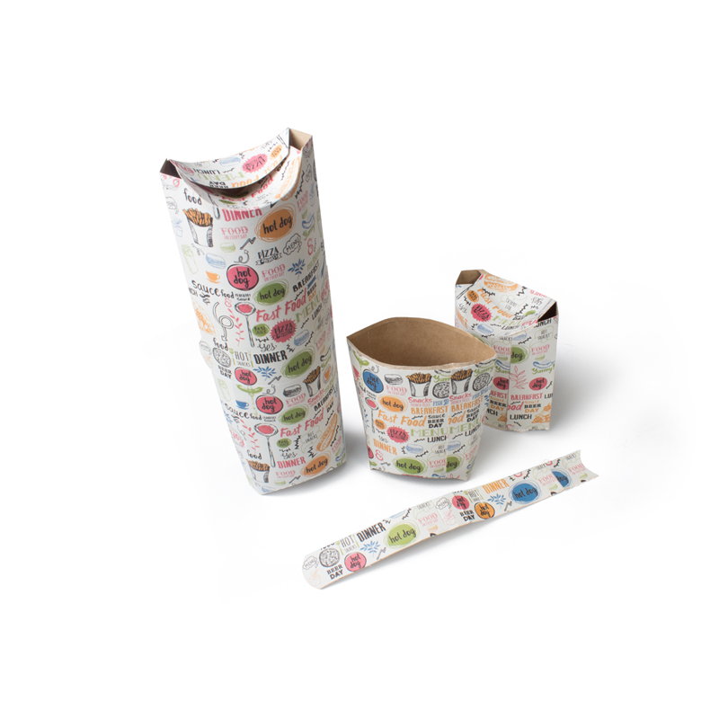 товар Бумажная упаковка для роллов, с рисунком, 200*70*55 мм BK068D