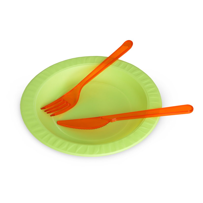 товар Пластиковая одноразовая оранжевая вилка ПРЕМИУМ, 180 мм SPP202O