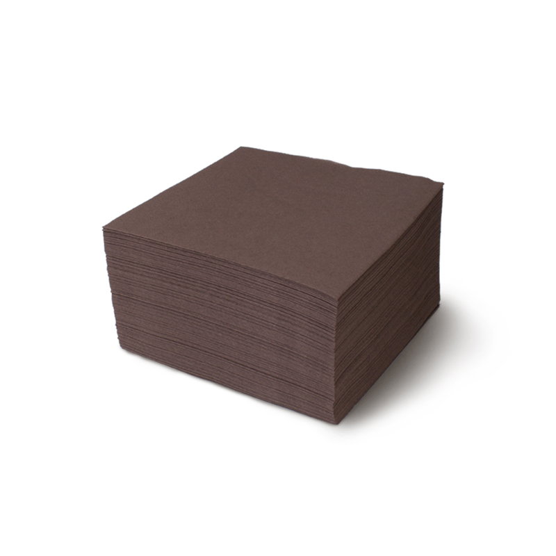 Бумажные салфетки "Папирус", коричневые, 2-слойные, 330*330 мм