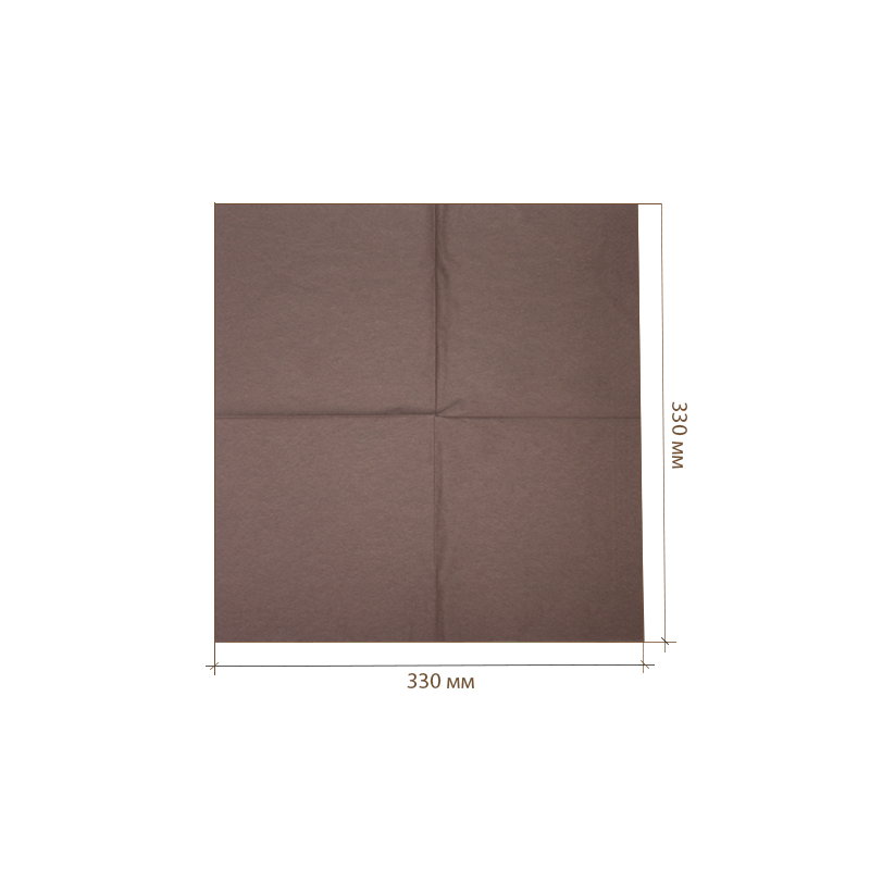 товар Бумажные салфетки "Папирус", коричневые, 2-слойные, 330*330 мм SL233Ko