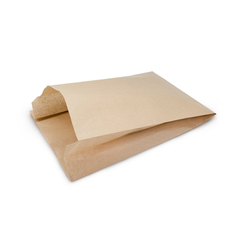 Бумажный крафт пакет с плоским дном, плоский пакет, 250*100*390 мм