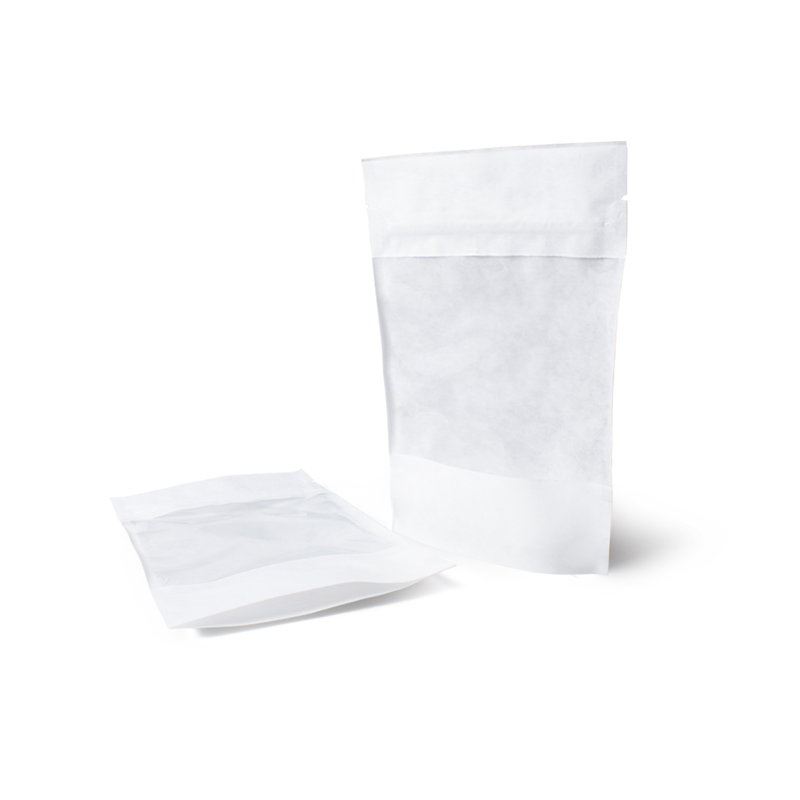 товар Белый пакет дой пак зип лок с окном 100 мм 120*30*185 мм ZLL120B