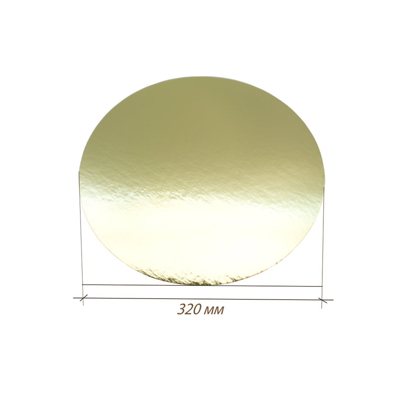 товар Подложка для торта усиленная круглая золото-жемчуг, 32 см BK202