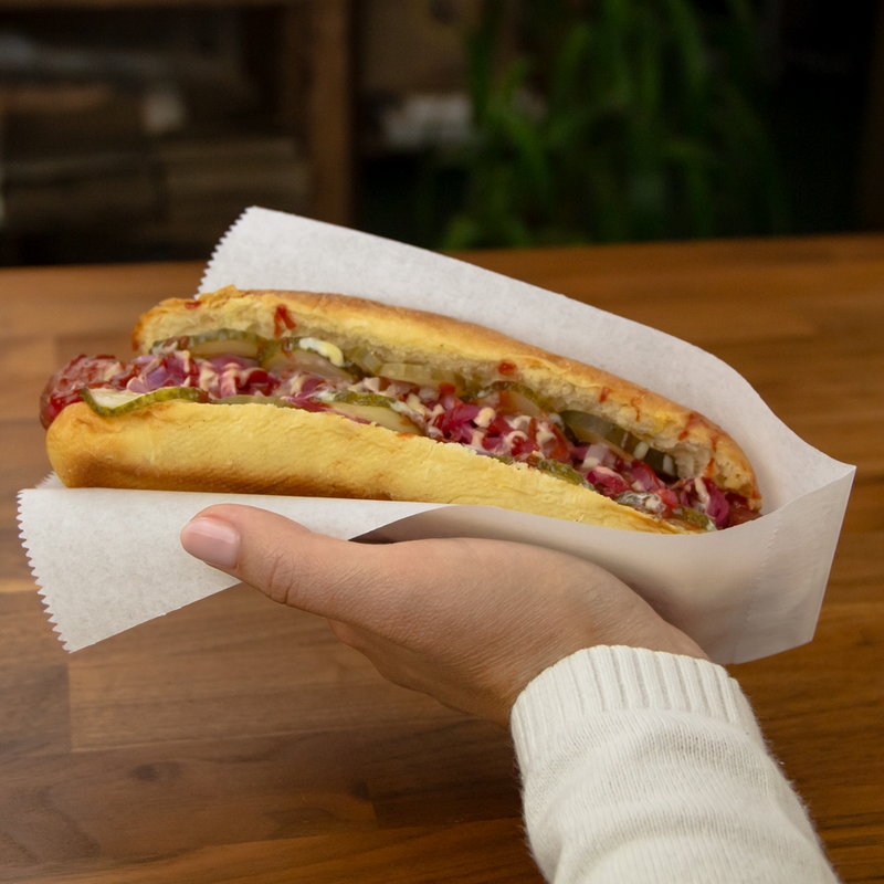 товар Бумажный уголок из жиростойкой бумаги, 210*80*40 мм UG121