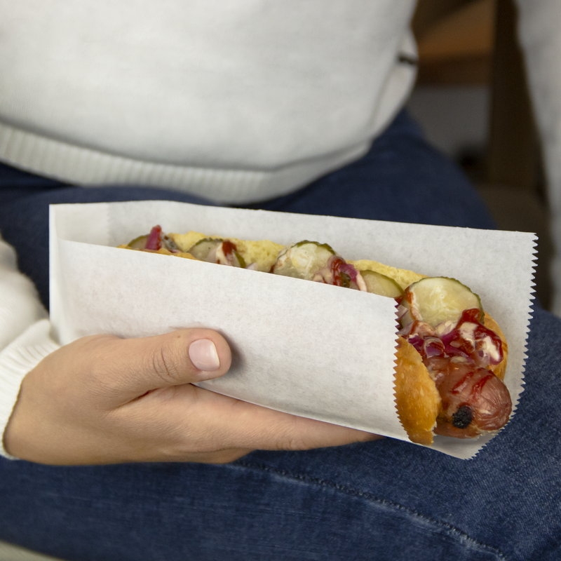 товар Бумажный уголок из жиростойкой бумаги, 210*80*40 мм UG121