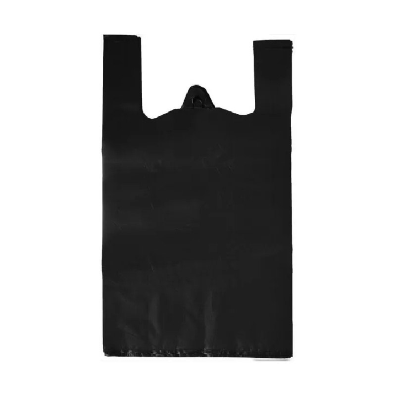 товар Пакет майка, ПЭ, 45+30х75 см, 22 мкм (черная) MY13690