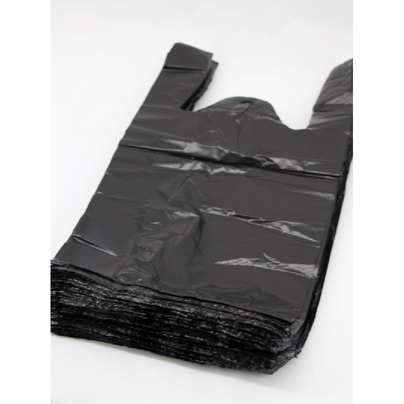 товар Пакет майка, ПЭ, 45+30х75 см, 22 мкм (черная) MY13690