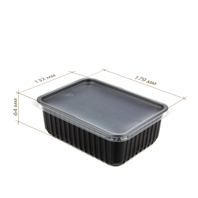 товар Контейнер универсальный PP, черный, 179*132*64 мм, 1000 мл, серия К-179 V4-0015