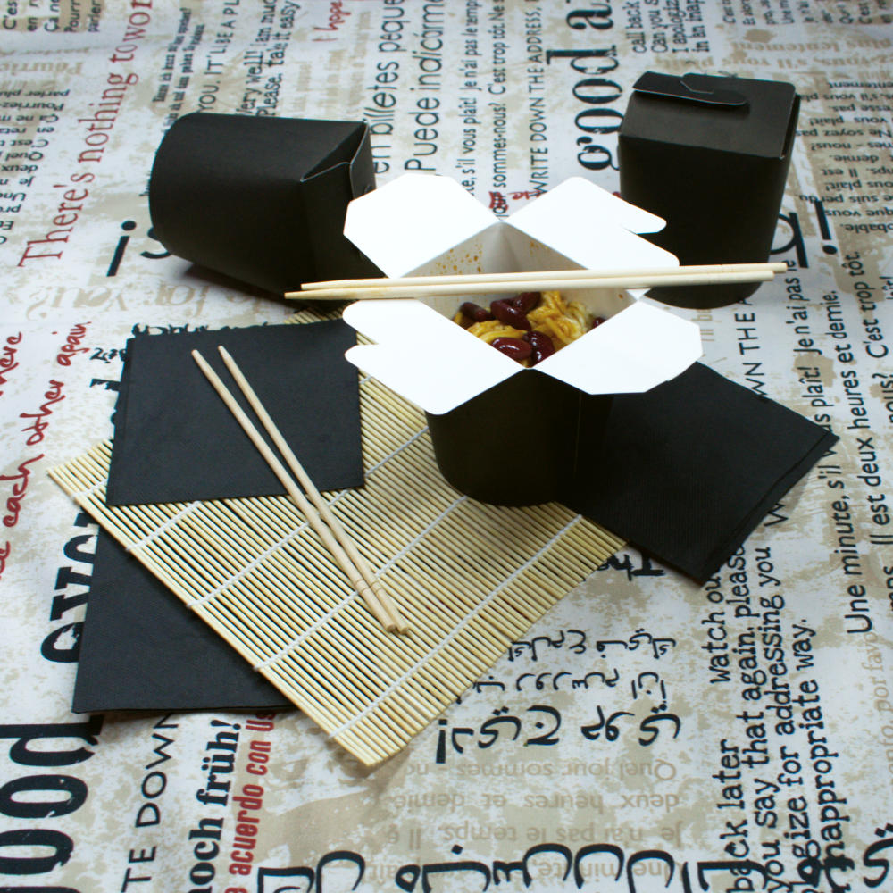 товар Коробка для лапши с круглым дном, 500 мл, черная BK101C