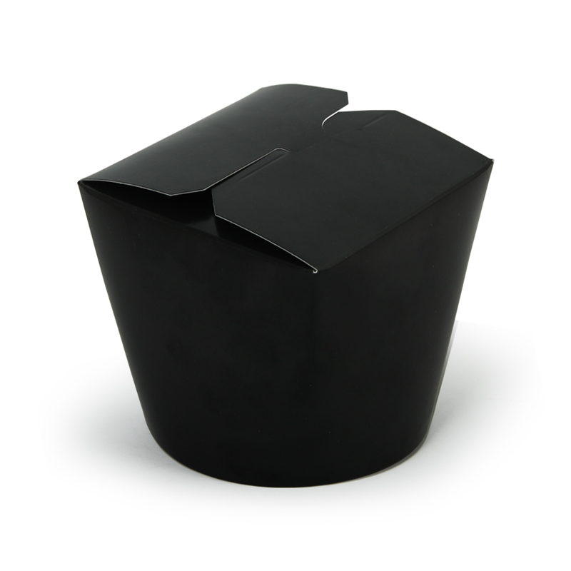 Коробка для лапши с круглым дном, 500 мл, черная