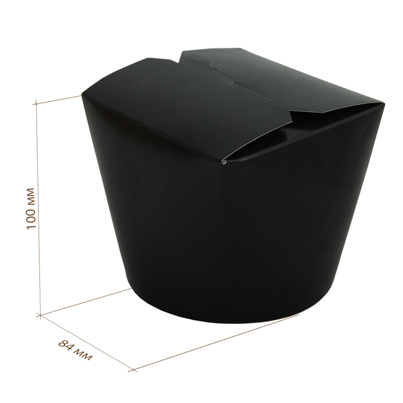 товар Коробка для лапши с круглым дном, 500 мл, черная BK101C