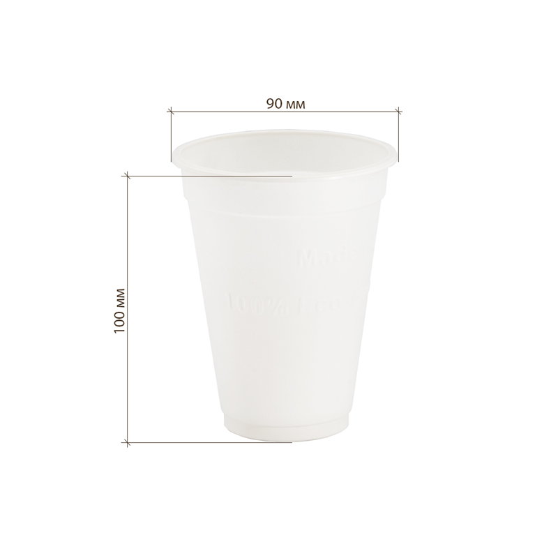 товар Стакан из кукурузного крахмала 350 мл белый ST005