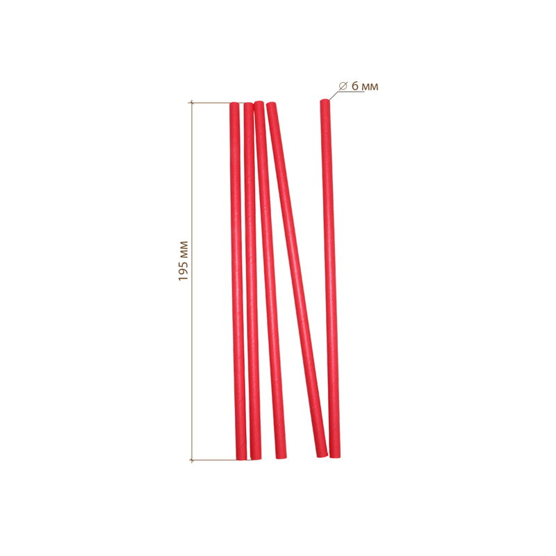 товар Трубочки для коктейлей "Сочный арбуз", 195*6 мм, 250 шт. TB051
